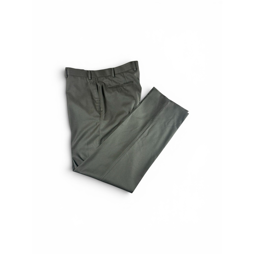LAUREN RALPH LAUREN Dress Pants Mens 36x32 Black Flat Front Stretch Slacks